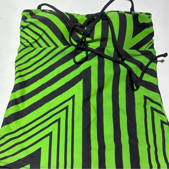 Joe Fresh Green Lightly Padded Removable Halter One Piece Swimsuit Size Small - Picture 5 of 11